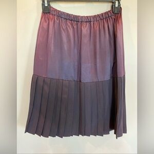 Vintage Pleated Ombré Skirt Red Black Size 8